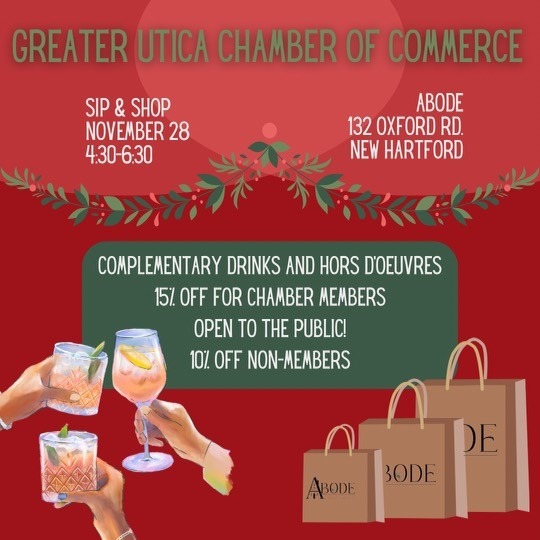 Sip & Shop at Abode! Chamber Members Receive 15% Discount! - Greater ...